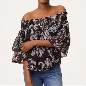 LOFT Paisley Off The Shoulder Top